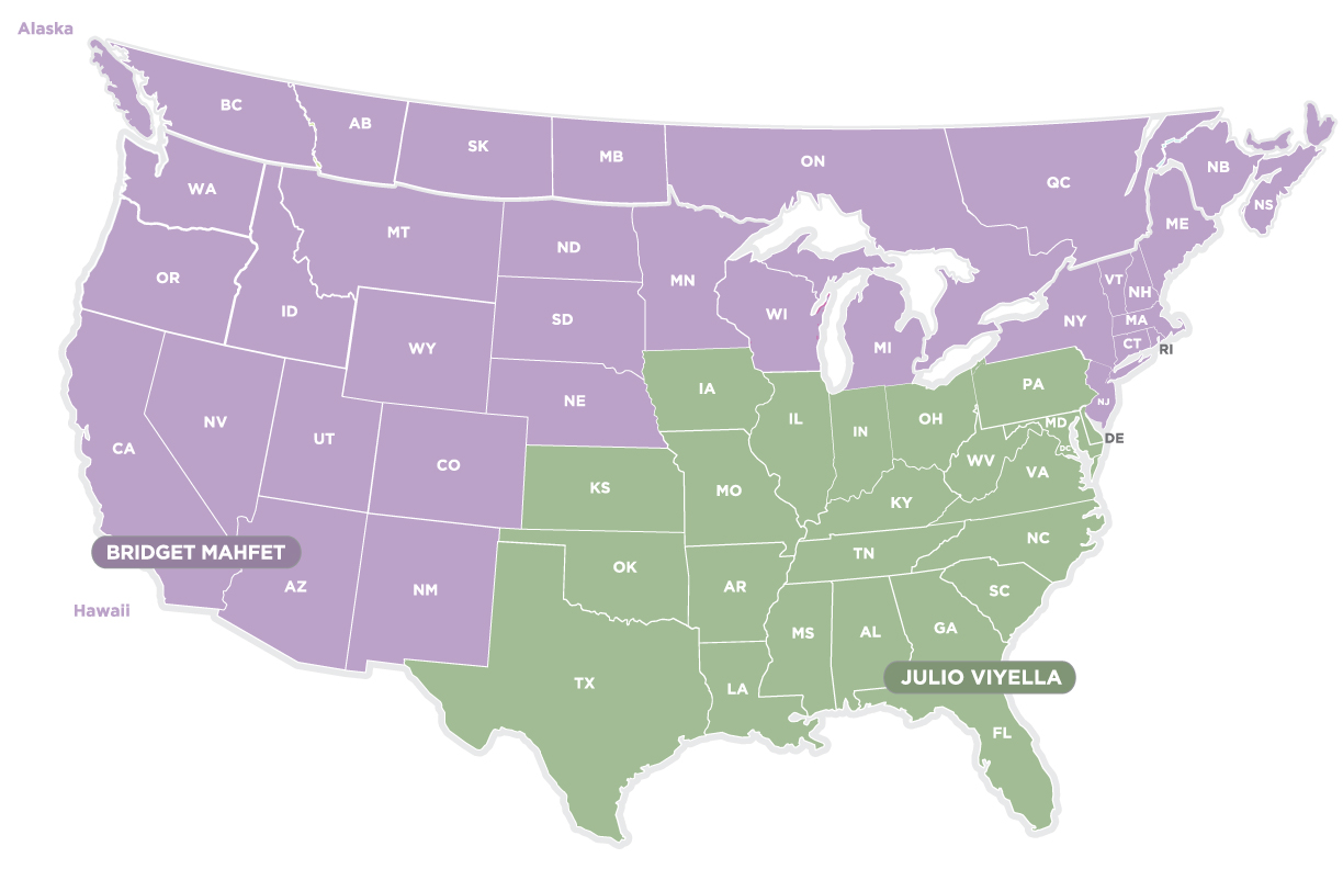 North America Regional Sales Map