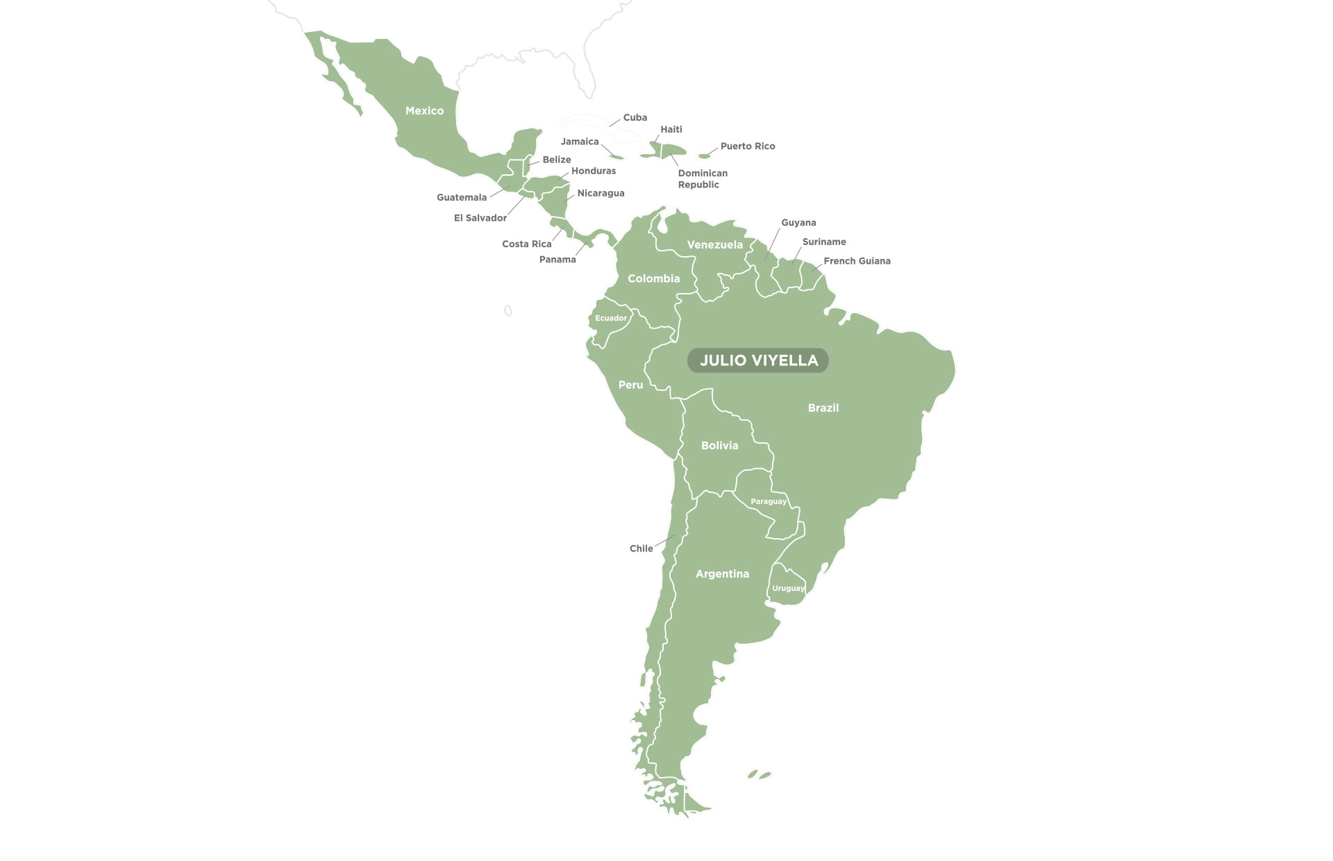 Latin Americas Sales Map