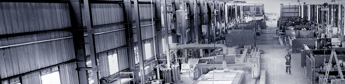 Interior shot of a factory