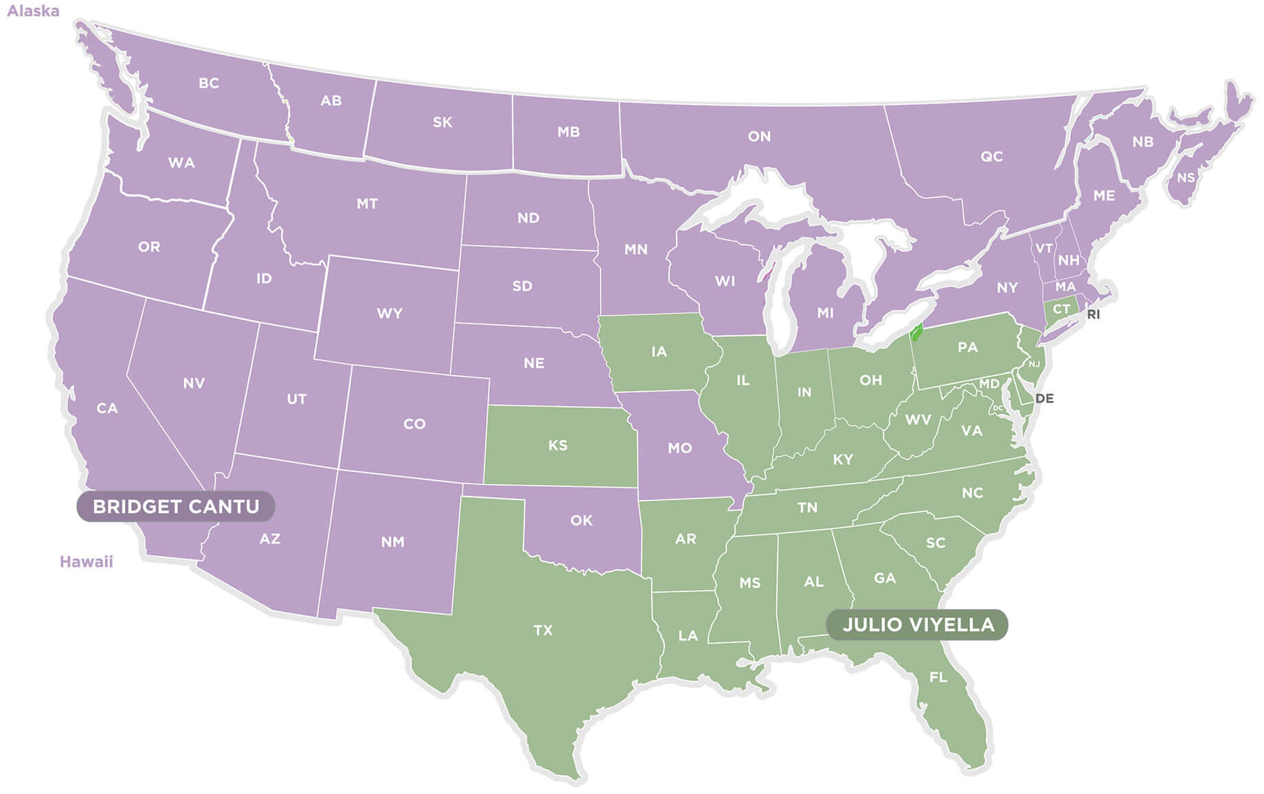 North American Sales Map
