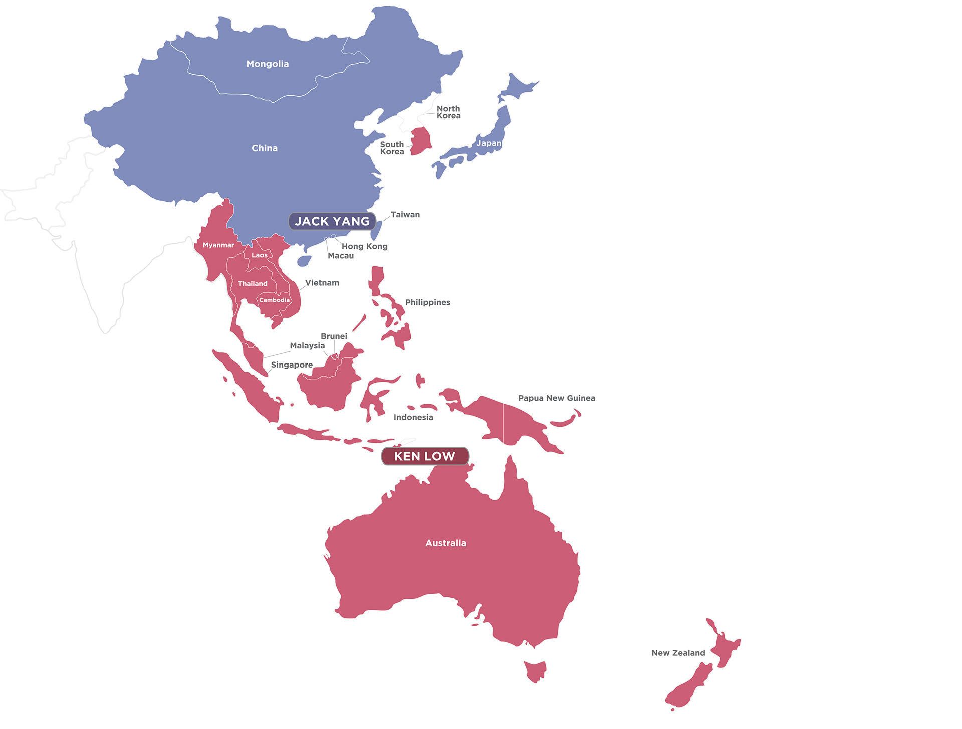 Asia Pacific Sales Map